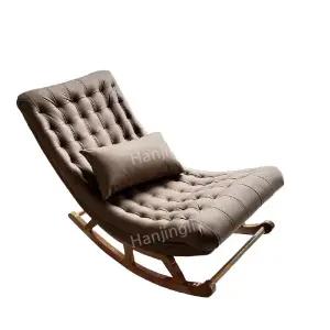 엔틱 흔들의자 가죽 스윙체어 쇼파 고급 1인용 수유 안락 의자 흔들 거실