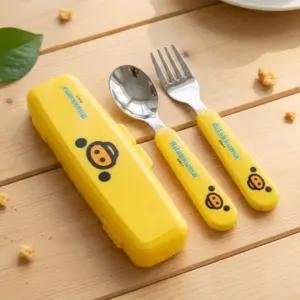 캐릭터 숟가락 포크 케이스 세트 위생 수저통 어린이집 준비물 캐릭터 식기