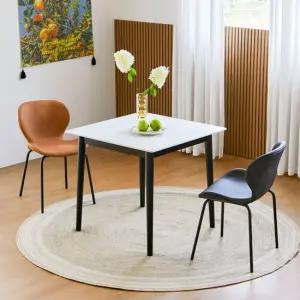 베스트리빙 스칸디 뮤즈 12T 사각형 세라믹 2인(800) 식탁세트/의자 2개