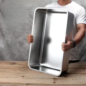 사각 바트 깊은 용기 사각스텐통 밧드 대형 인레스 뚜껑