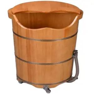 히노끼 족욕 대야 마사지샵 족탕기 원목 가정용 바스켓 발마사지 족욕대야