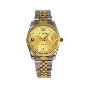 카리타스 18K 골드 콤비 남자 선물 명품 예물 고급 원형 메탈 손목 시계 / C15000GCM