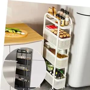 중량랙 이동식 트롤리 틈새 코너 주방 욕실 수납장 정리 선반