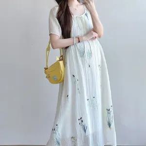 맘콩 자수임부복 임부복 임산부원피스 임산부 여름임 sCw1+4TGZ