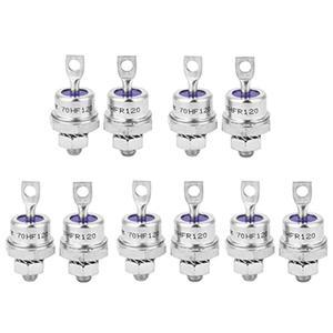 배터리 충전용 5쌍 정류 다이오드 나선형 70HFR120/70HF120 전방 역교체 나선형 정류 다이오드 키트 1200V 70A