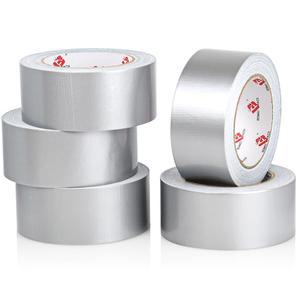 BOMEI 팩 실버 덕트 테이프, 헤비 듀티 그레이 덕트 테이프, 2인치 x 30야드, 방수, 튼튼, 유연, 잔여물 없음, 모든 날씨 및 손 찢김, 수리, 산업용, 전문가용 롤 벌크 팩 5개