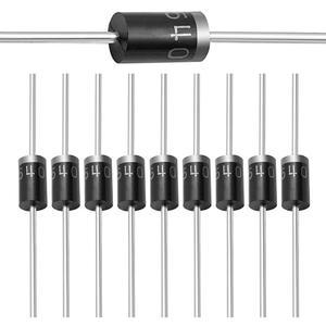 50개들이 팩 Chanzon 1N5406 정류 다이오드 3A 600V DO-201AD DO-27 축 5406 IN5406 3A 600볼트 전자 실리콘 다이오드