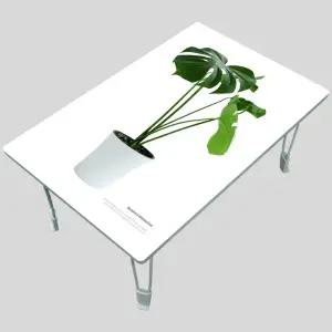 집들이선물추천 원룸 거실 그림 액자 겸용 접이식 좌식 테이블 베스트 011-몬스테라 미니멀리즘