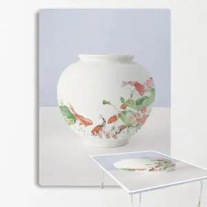 집들이선물추천 원룸 거실 그림 액자 겸용 접이식 좌식 테이블 13-달항아리06