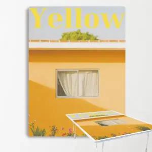 집들이선물추천 원룸 거실 그림 액자 겸용 접이식 좌식 테이블 24-옐로우하우스