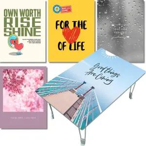 집들이선물추천 원룸 거실 그림 액자 겸용 접이식 좌식 테이블-힘이 되는 말 시리즈