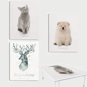 집들이선물추천 원룸 거실 그림 액자 겸용 접이식 좌식 테이블-애니멀 시리즈