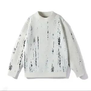 샤오원샵 남자 니트 캐주얼 가을 폴라 기모 키작남 자가드 카디건 반 꾹3