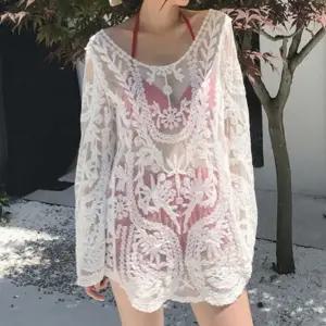 레이스 커버 비키니 수영복 커버업 망사 로브 여자