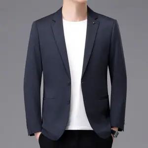 코아픽샵 남성용 가을 쉐닐 정장 코트 프린세스 소매 긴팔 재킷 사복 키작남 싱글 슬림 메인 스판 꾹3