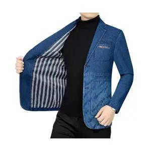 코아픽샵 데님 남친 캐주얼 키작남 코트 정장 슬림 봄가을 양복 싱글 자켓 평상복 꾹3