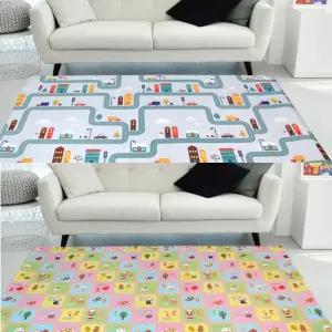 거실 어린이집 소형 자동차 도로 PVC 놀이방 매트 대형 아이 아동 깔개 유치원