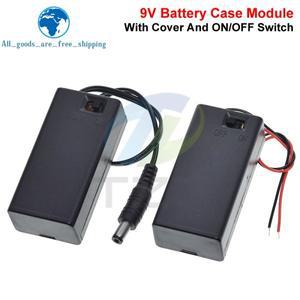 13개 9볼트 배터리 홀더 박스 PP3 9V 케이스 클립 ONOFF 스위치 와이어 리드 커버 포함 6F22 DIY 소형 취미