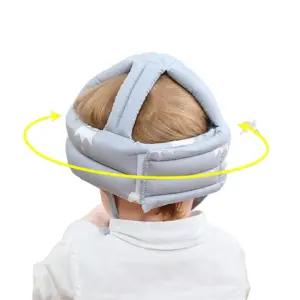 아기머리보호대 턱끈 순면 쿠션 찍찍이 유아헬멧 선물