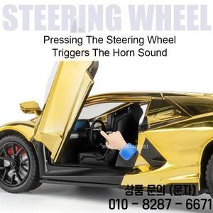 1:24 람보르기니 레불토 합금 스포츠카 다이캐스트 모델 장난감 문 열림 소리와 빛 풀백 미니어처 자동차