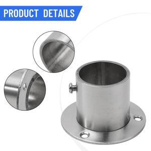 다용도 스테인리스 스틸 옷장 레일 튜브 지지대 바 스탠드 로드 소켓 엔드 다중 직경 옵션