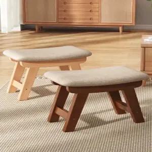 낮은의자 보조 스툴 신발 받침대 스톨 거실 원형의자 내추럴우드 원형 쇼파발받침
