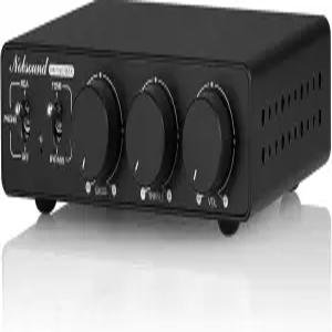 노브사운드 300Wx2 스테레오 앰프(포노 입력 포함) - 홈 시어터 턴테이블 스튜디오 모니터용 하이파이