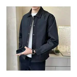 남친 야상사파리 칼라 솔리드 아우터 봄가을 야상 캐주얼 자켓 흐름 패피3