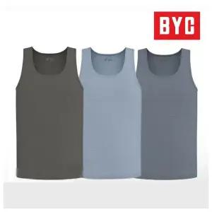 BYC 남성 스포츠 3매입 런닝세트 민소매 기능성 MPD3107