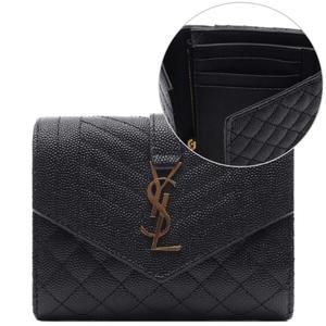 [AK플라자] [생로랑] 25FW 여성 카산드라 마틀라세 엔벨로프 반지갑 (651028 B