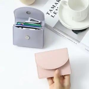 파스텔 깔끔 자석 미니 카드지갑 인조가죽 카드케이스 지갑형케이스 미니토트백