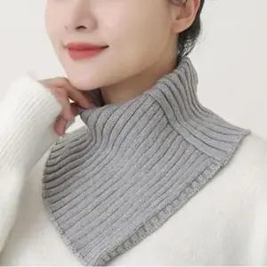 여성 겨울 디테일 구성 넥워머 니트 카라 목폴라 페이