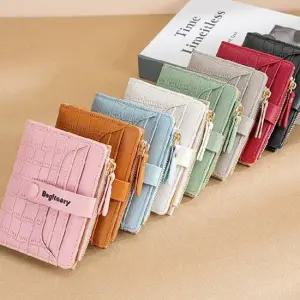 여성 반지갑 악어 가죽 패턴 디자인 작은 카드 지갑 여성반지갑 여자반지갑 여성미니지갑