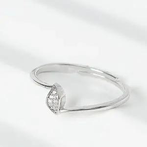 실버 925 백금도금 큐빅 드롭 오픈링 여성 패션 반지 여자실버반지 실버링반지 실버링