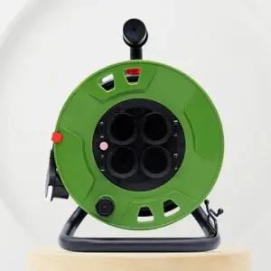 ( )러그 캠핑릴선 노출형 손잡이 멀티탭 릴선 3구 USB 2포트 20M 1.5SQ 그린 캠핑 코드릴