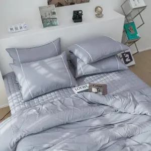 Q 그레이 차렵 테라피 알러가드 호텔 침구 잠트리 교감 이불베개세트 M2