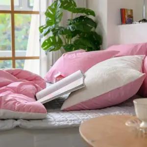 잠트리 여기호텔 극세사 차렵 이불패드세트 핑크 Q 침구 (빌리/민트그레이)