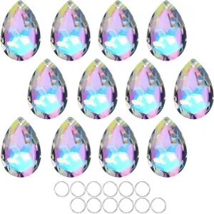 HDCRYSTALGIFTS 50mm 크리스탈 프리즘 샹들리에 컬러풀 바우히니아 장식 펜던트 레인보우 메이커 걸이