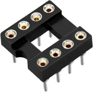 uxcell 10pcs DIP IC 칩 소켓 어댑터 2.54mm 피치 7.6열 2열 8라운드 핀 납땜