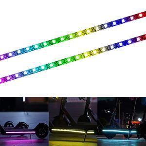 YHGSEE 전기 스쿠터 LED 스트립 라이트, 야간 사이클링 컬러풀 램프 방수 안전 스케이트보드 액세서리, 샤오미 M365 /pro, 아웃도어 나인봇 / 머케인 와이드 휠 50cm용