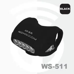 (WS-511) 검정 경량7구 우신벨로프 LED 실리콘 전조등 0626 후미등 자전거용