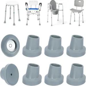 슈퍼기어 샤워 의자 다리 캡 - 스툴 목욕 시트용 헤비 듀티 교체용 발 1-1/8인치 I.D. 슬로프 이송 벤치