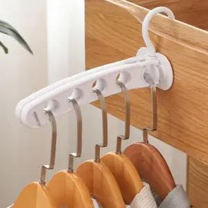 옷걸이 정리대 이걸이 화이트 절약 접는 플라스틱 정리 고리 행거 공간 옷걸이판 접이