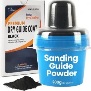 자동 바디 샌딩을 위한 Calvana 7온스 블랙 드라이 가이드 코트 파우더 스크래치 핀홀 및 낮은 부위 강조