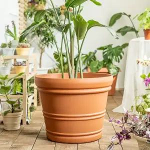 원형 화분 대형 플라스틱 야외 분갈이 베란다 식물 인테리어