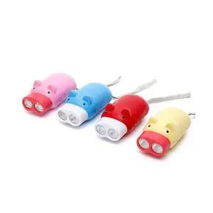 2구 복돼지 자가발전 후레쉬캠핑용 인쇄판촉 손전등