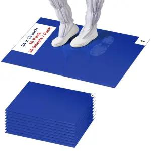 끈적끈적한 매트 접착 패드 300매 30매/팩 18인치 x 24인치/ 45인치 60cm 신발 건축 클린룸 실험실 병원