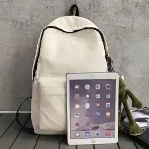 남녀공용 포켓 백팩 무지 심플 학생 가방 넉넉한 수납_24535509