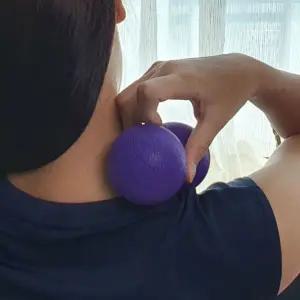 P1 지압 땅콩 폼롤러 마사지볼 퍼플