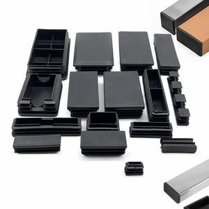 4PCS 플라스틱 파이프 플러그 사다리 의자 내부 엔드 사각형 튜브 마개 커버 가구 먼지 다리 테이블 블랭킹 보호대 강철